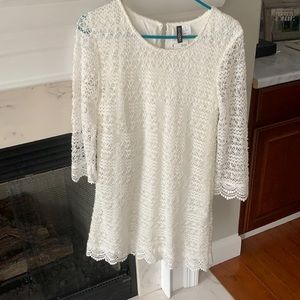 H&M white crochet dress